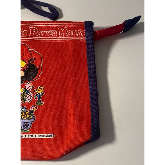 Walt Disney Minnie MOUSE POWER Red Wristlet Hand Bag Purse MISSING ZIP PULL vtg - Picture 6 of 16
